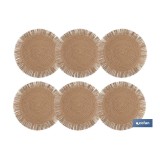 BAJOPLATO REDONDO FLECOS DE COLOR NATURAL MEDIDA 38 CM
