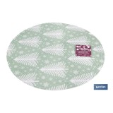 BAJOPLATO REDONDO DE COLOR VERDE / BLANCO MEDIDA 38 CM