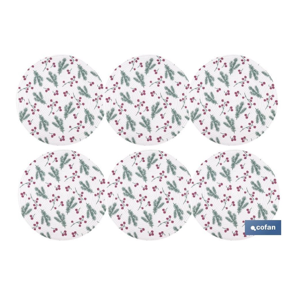 BAJOPLATO REDONDO ESTAMPADO HOJAS  MEDIDA 38 CM