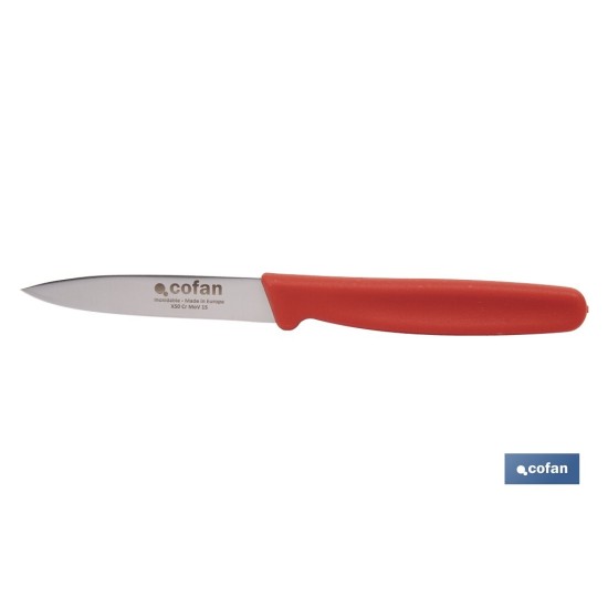 PACK DE 3 CUCHILLOS PUNTILLA COLOR ROJO VERDE AZUL