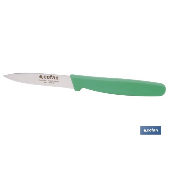 PACK DE 3 CUCHILLOS PUNTILLA COLOR ROJO VERDE AZUL