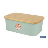PACK DE PANERA CON TAPA BAMBU ,6  VASOS DE AGUA VERDE Y 6 PLATOS VERDE