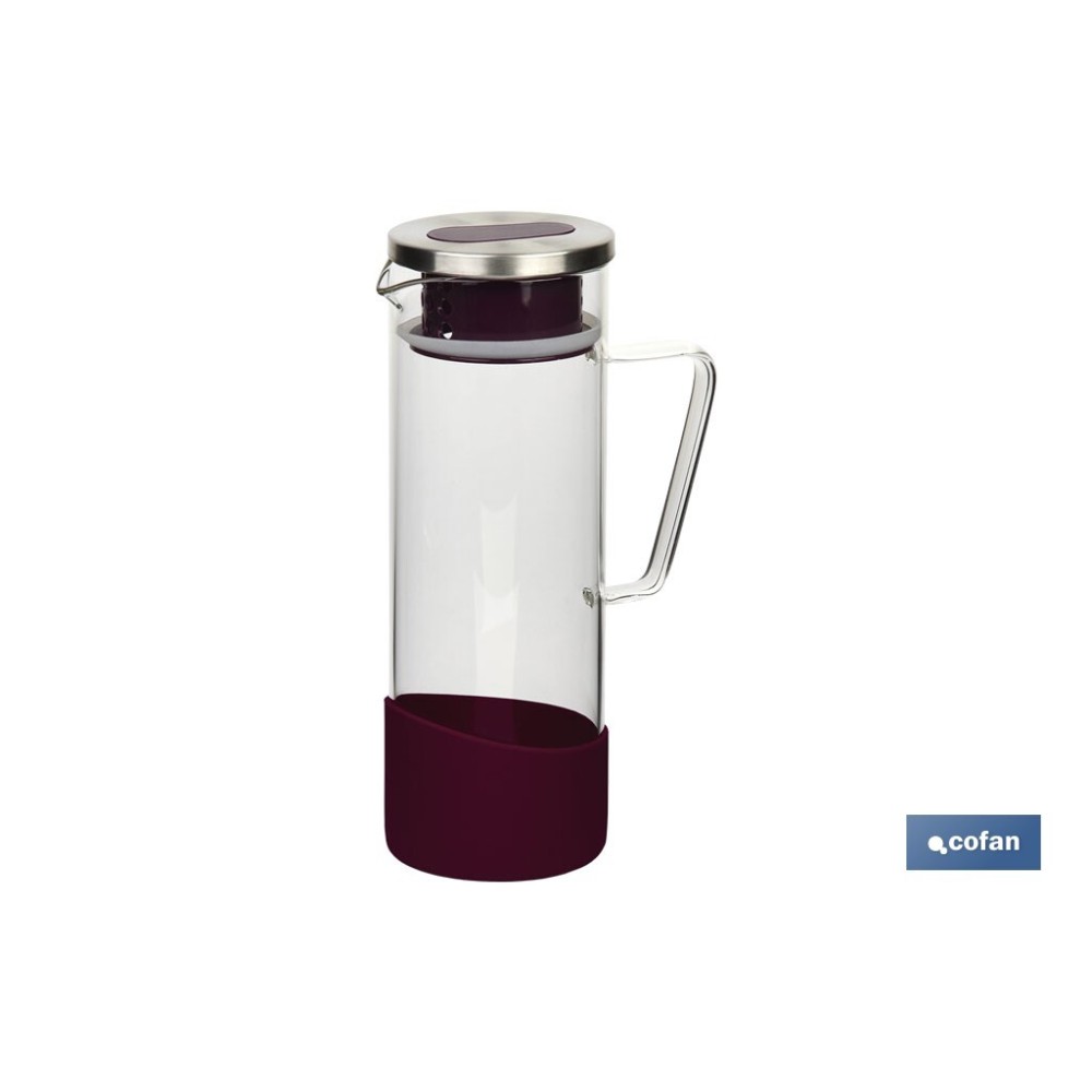 PACK DE JARRA MORADA,SET DE VASOS DE AGUA Y MANTEL 1.40 X 1.40 CM