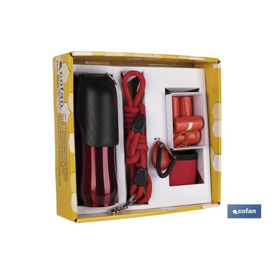 PACK DE ACCESORIOS DE PERROS, CORREA EXTENSIBLE PERROS Y PEINE DOBLE CARA MASCOTAS