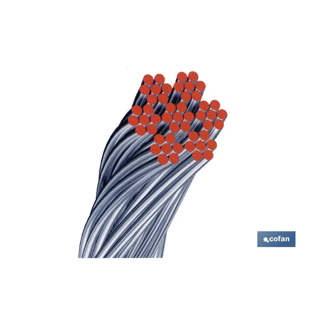ROLLO CABLE GALVANIZADO 100 MTS. 4MM.