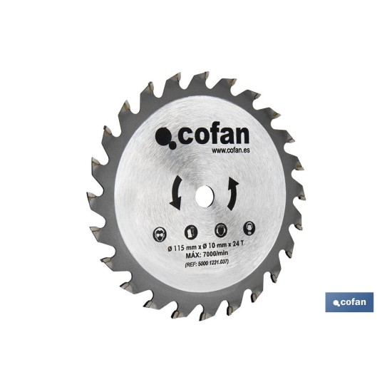 DISCO CORTE 115x10mm 24T MINISIERRA CIRCULAR