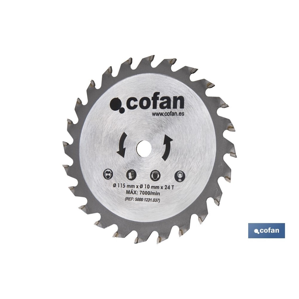 DISCO CORTE 115x10mm 24T MINISIERRA CIRCULAR