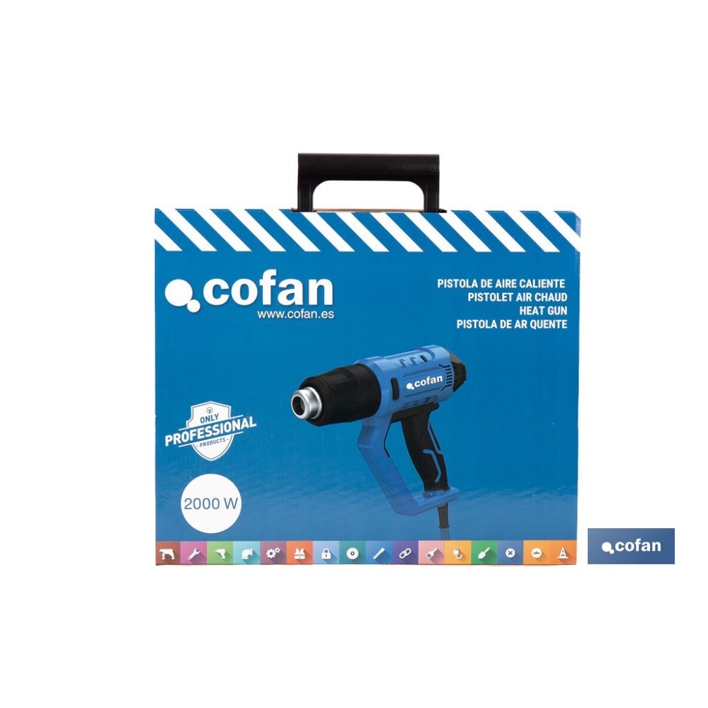PISTOLA DE AIRE CALIENTE CON LCD DIGITAL DISPLAY 2000 W