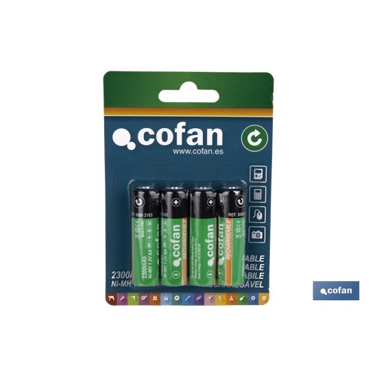 BLISTER 4 PILAS RECARGABLES AA 2300mAh
