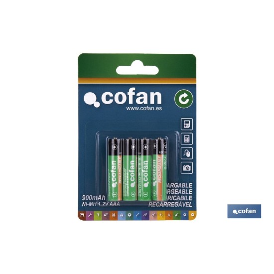BLISTER 4 PILAS RECARGABLES AAA 900mAh