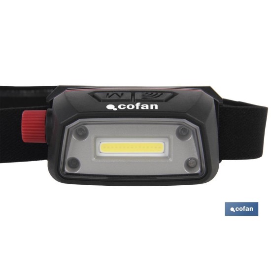 LINTERNA COB LED DE CABEZA 5 W 6500 K USB
