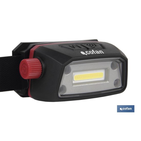 LINTERNA COB LED DE CABEZA 5 W 6500 K USB