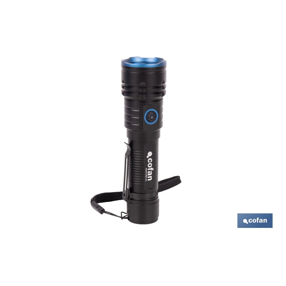 LINTERNA HIGH POWER LED DE 2000 LM CON 5 FUNCIONES Ø 40 X 148 MM