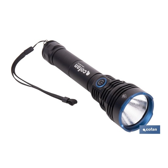 LINTERNA HIGH POWER LED 10000 LM 6 FUNCIONES Ø 60 X 250 MM