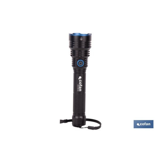 LINTERNA HIGH POWER LED 10000 LM 6 FUNCIONES Ø 60 X 250 MM
