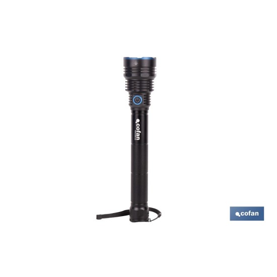 LINTERNA HIGH POWER LED 18.000 LM CON 6 FUNCIONES Ø65 X 322 MM