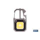 LLAVERO LINTERNA MULTIFUNCIONAL COB 400 LM CON 7 FUNCIONES