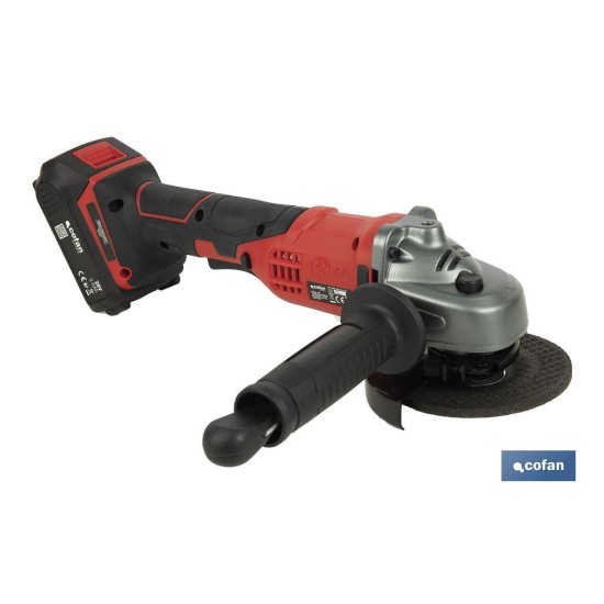 AMOLADORA A BATERÍA Li-ion 20 V 8000 RPM - 115 MM