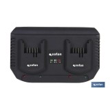 CARGADOR BATERIAS DOBLE CARGA RAPIDA 2x3,5A - 18V