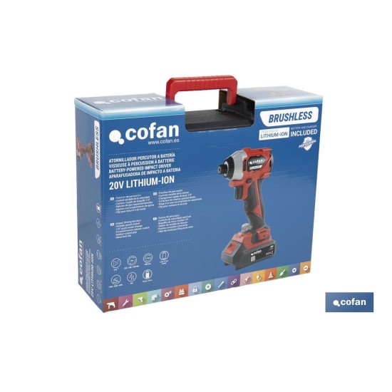 ATORNILLADOR PERCUTOR A BATERÍA Li-ion 20 V 3600 RPM