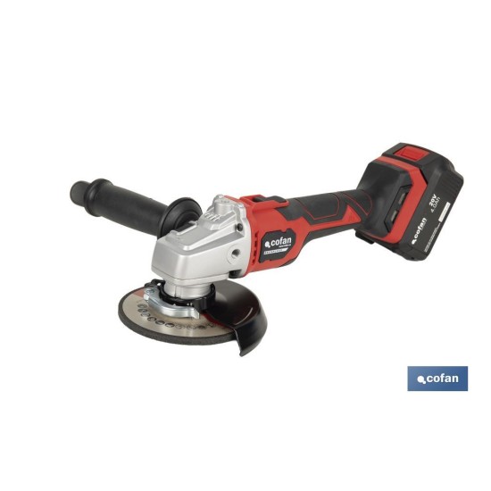 AMOLADORA A BATERÍA Li-ion 20 V 10.000 RPM - 115/125 MM