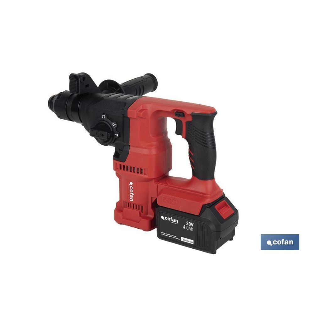 TALADRO MARTILLO PERFORADOR SDS-PLUS A BATERÍA Li-ion 20 V 1150 RPM