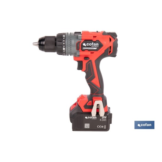 TALADRO PERCUTOR A BATERÍA LI-ION 20 V 2000 RPM 150 NM