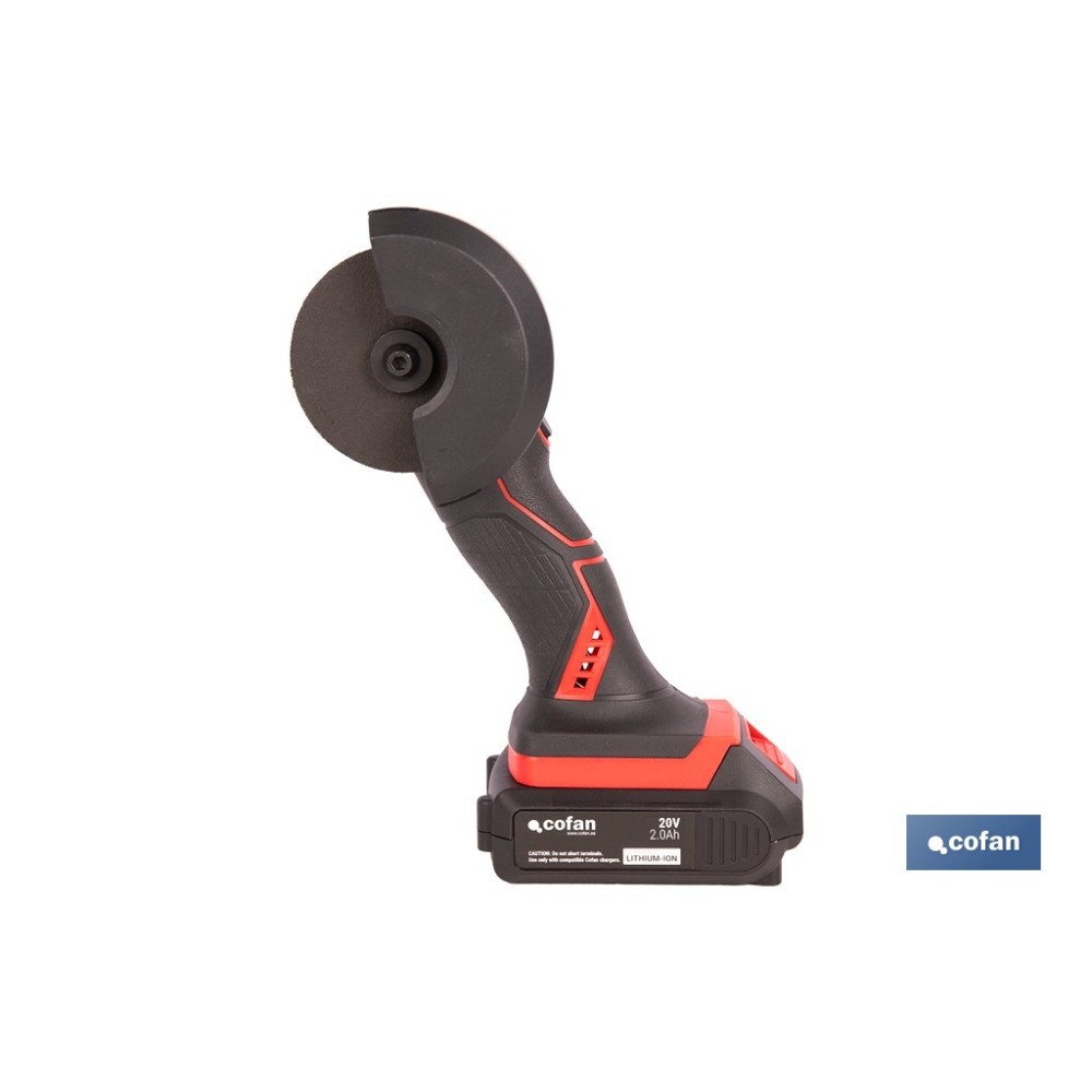 MINIAMOLADORA A BATERÍA LI-ION 20 V 19500 RPM 76 MM