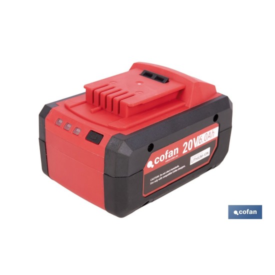 BATERÍA RECARGABLE Li-ion 20 V 6.0Ah