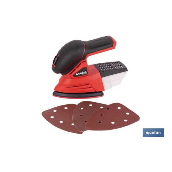 LIJADORA MOUSE A BATERÍA Li-ion 20 V 11000 RPM SIN CARGADOR NI BATERÍA