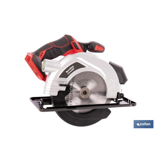 SIERRA CIRCULAR A BATERÍA Li-ion 20 V Ø185 MM SIN CARGADOR NI BATERÍA