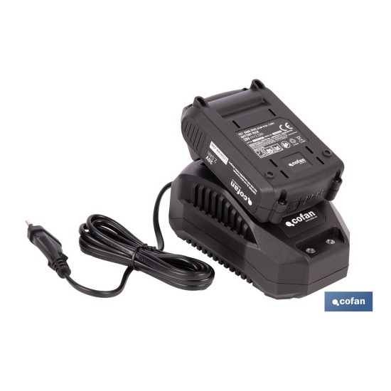 PACK CARGADOR 20 V 2.4 A Y BATERÍA Li-ion 20 V 2.0Ah