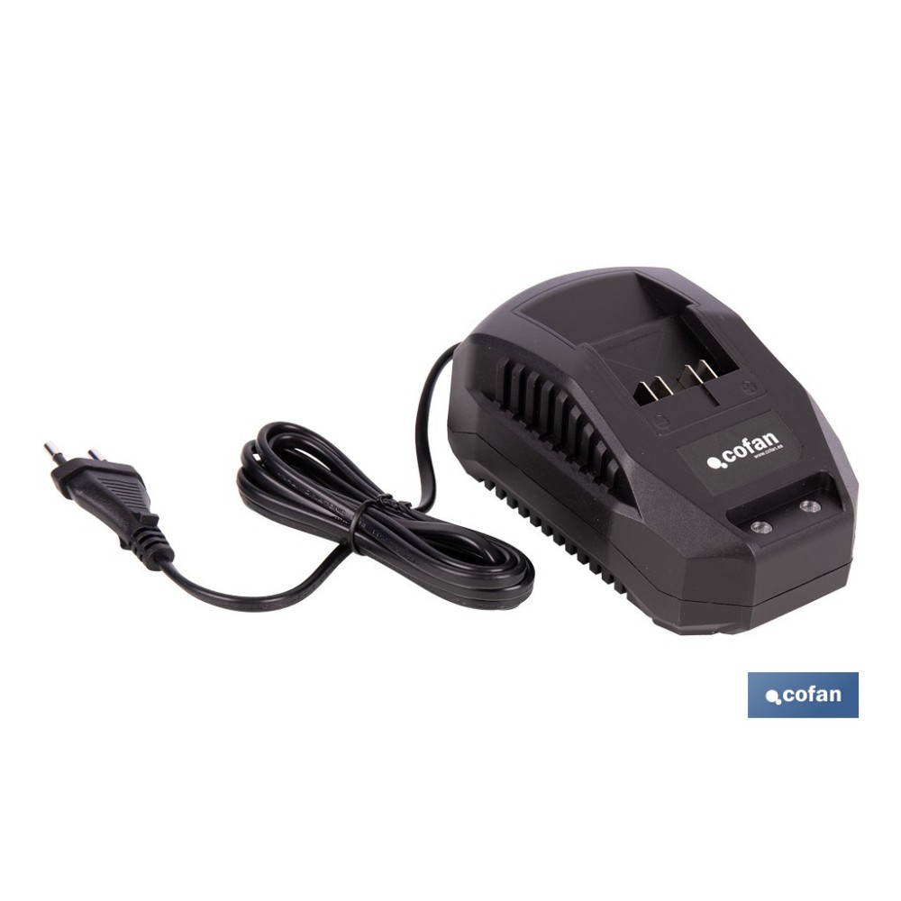 PACK CARGADOR 20 V 2.4 A Y BATERÍA Li-ion 20 V 2.0Ah