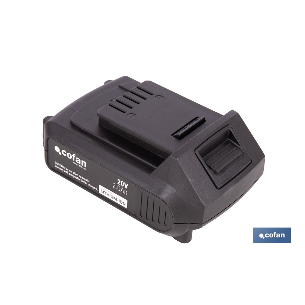 PACK CARGADOR 20 V 2.4 A Y BATERÍA Li-ion 20 V 2.0Ah
