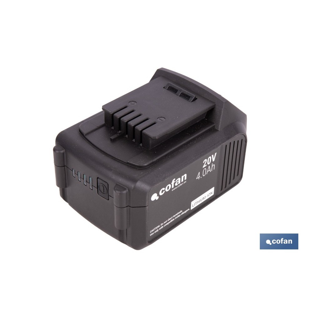PACK CARGADOR 20 V 4.5 A Y BATERÍA Li-ion 20 V 4.0Ah