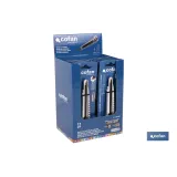 EXPOSITOR DE CÚTER DE ALUMINIO 9 MM 12 UDS.