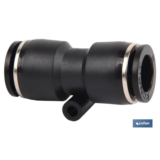 EMPALME RAPIDO RECTO PLASTICO T-12 Venta unitaria
