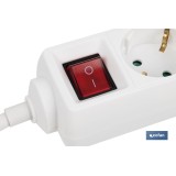 BASE MÚLTIPLE 6T. 1,4M CABLE C/INT. (16A-250V)