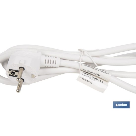 BASE MÚLTIPLE 6T. 1,4M CABLE C/INT. (16A-250V)