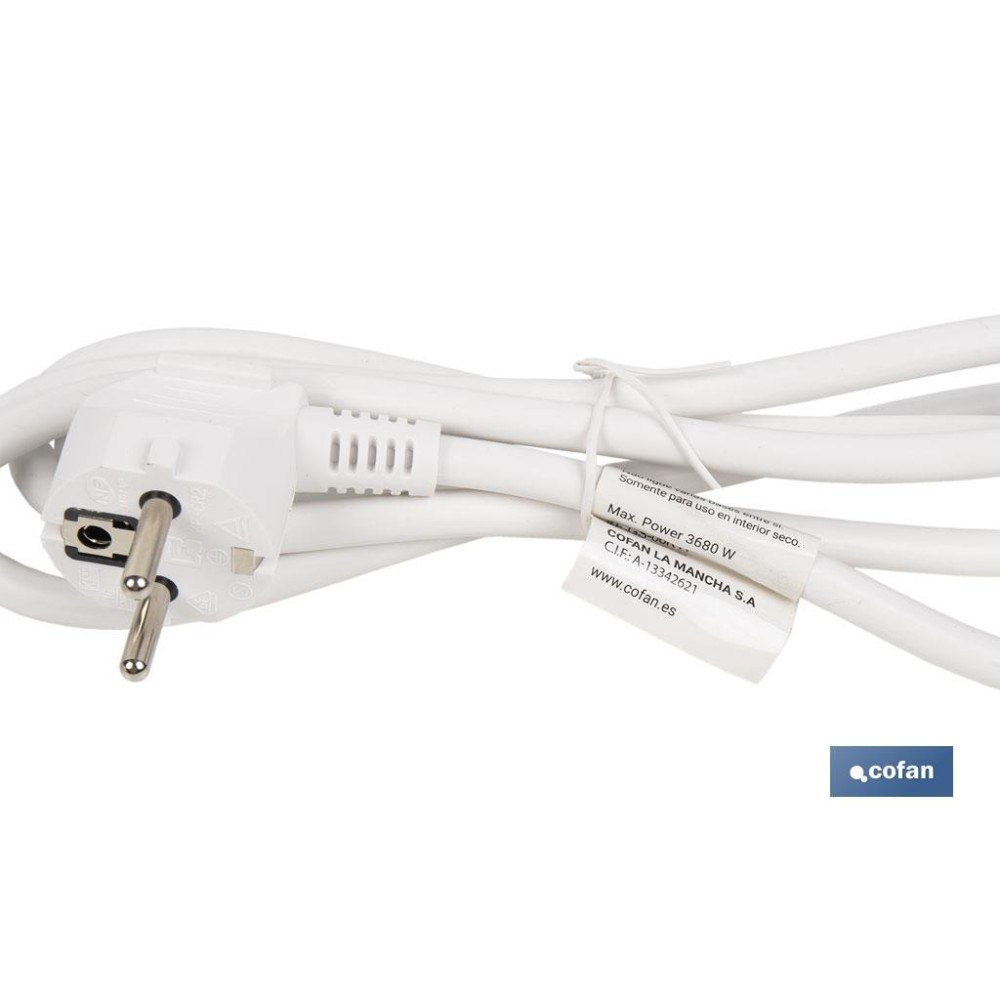 BASE MÚLTIPLE 6T. 1,4M CABLE C/INT. (16A-250V)