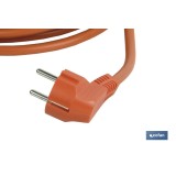 PROLONGADOR BIPOLAR CON T/T LATERAL 16A250V CABLE 10M NARANJA