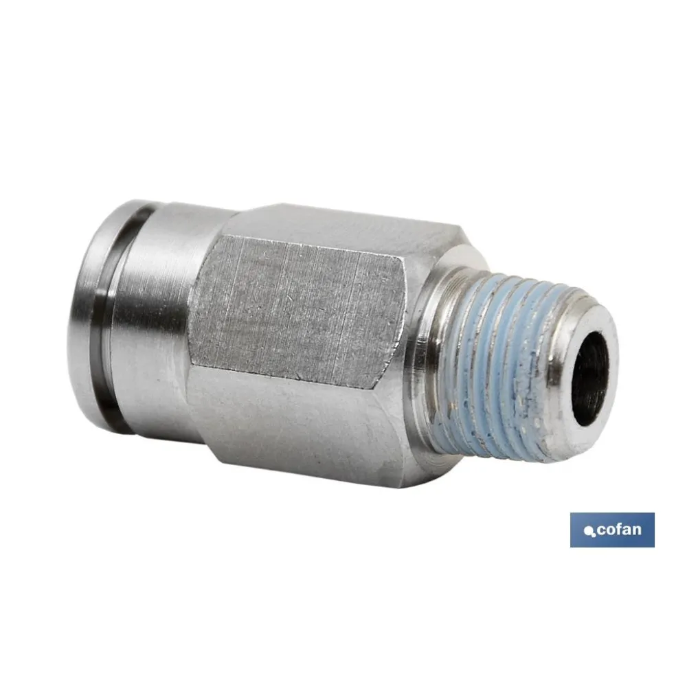 CONEXION RECTA TUBO 8mm. MACHO 1/2