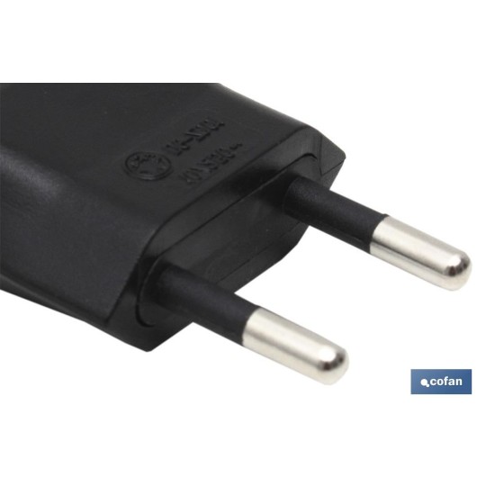 CLAVIJA BIPOLAR NEGRO (10A-250V)