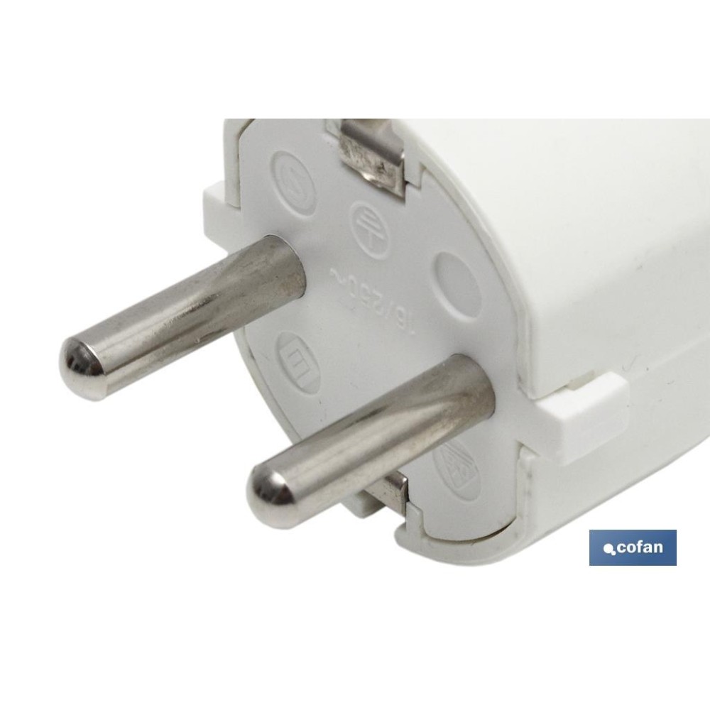 CLAVIJA BIPOLAR BLANCA (16A-250V)