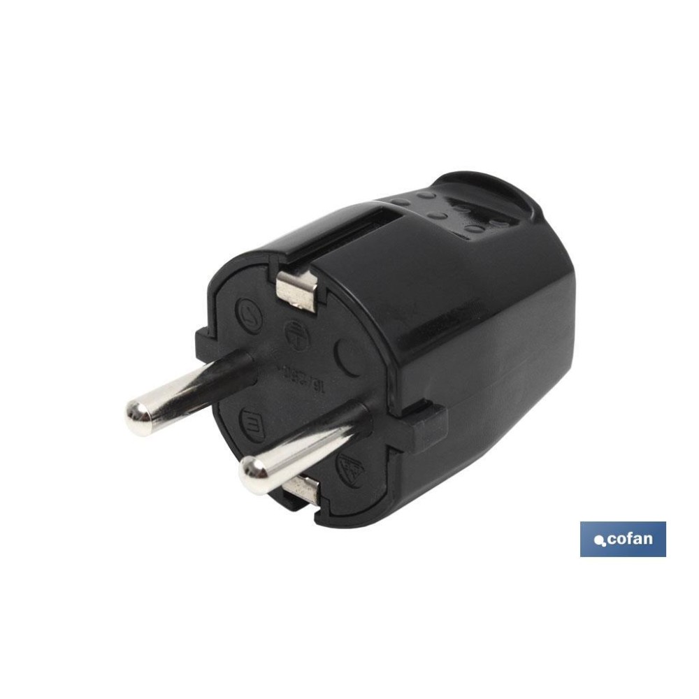 CLAVIJA BIPOLAR NEGRO (16A-250V)