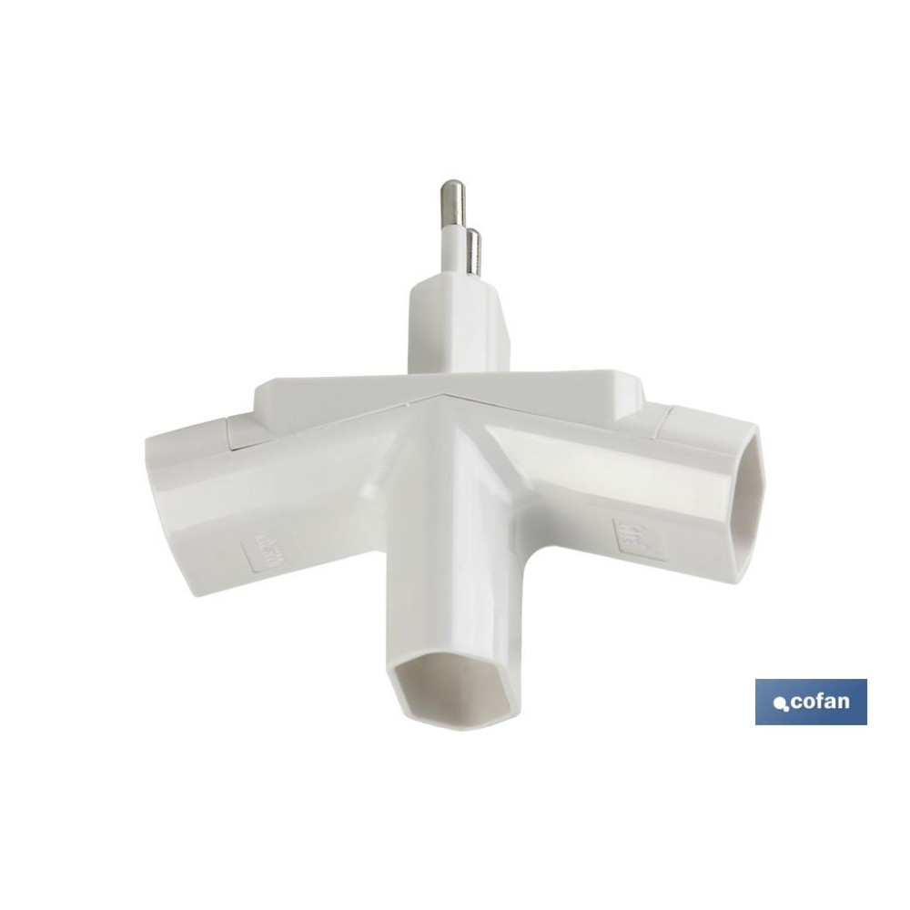 ADAPTADOR MULTIVIA 3 VIAS (10A-250V)