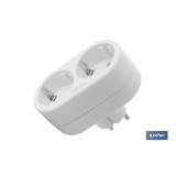 ADAPTADOR 2 VIAS FRONTAL SCHUKO (3.500w)