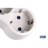 ADAPTADOR 3 VIAS FRONTAL SCHUKO CON INTERRUPTOR (3.500w)