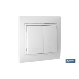 DOBLE INTERRUPTOR-CONMUTADOR EMPOTRAR MODELO PACIFIC (BL)