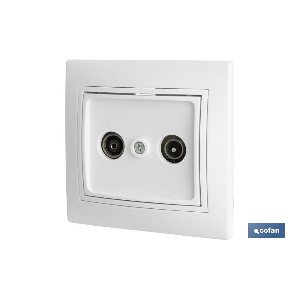 TOMA TV/RADIO EMPOTRAR BLANCO MODELO PACIFIC
